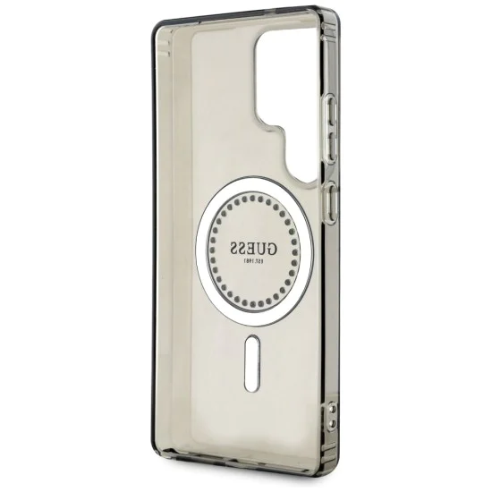 Калъф за Samsung Galaxy S25 Ultra - Guess - IML Rhinestones MagSafe (GUHMS25LPFTDTEK) - Черен