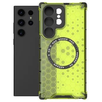 Калъф за Samsung Galaxy S25 Ultra - HoneyComb Shield MagSafe - Зелен
