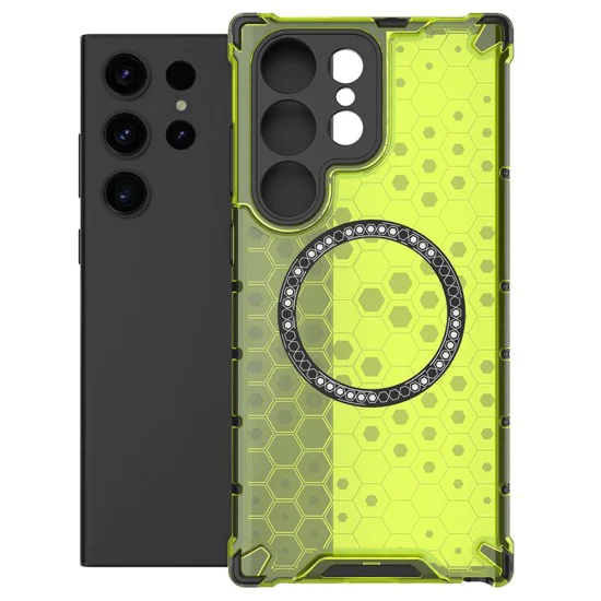 Калъф за Samsung Galaxy S25 Ultra - HoneyComb Shield MagSafe - Зелен