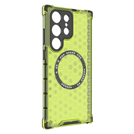 Калъф за Samsung Galaxy S25 Ultra - HoneyComb Shield MagSafe - Зелен