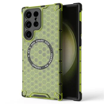 Калъф за Samsung Galaxy S25 Ultra - HoneyComb Shield MagSafe - Зелен