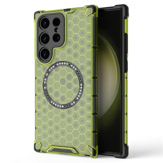 Калъф за Samsung Galaxy S25 Ultra - HoneyComb Shield MagSafe - Зелен