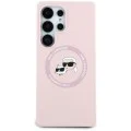 Калъф за Samsung Galaxy S25 Ultra - Karl Lagerfeld - Silicone Double Heads (KLHMS25LSKCHTCP) - Розов