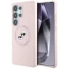 Калъф за Samsung Galaxy S25 Ultra - Karl Lagerfeld - Silicone Double Heads (KLHMS25LSKCHTCP) - Розов