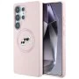 Калъф за Samsung Galaxy S25 Ultra - Karl Lagerfeld - Silicone Double Heads (KLHMS25LSKCHTCP) - Розов