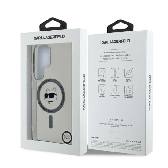 Калъф за Samsung Galaxy S25 Ultra - Karl Lagerfeld - IML MagSafe (KLHMS25LHLSCHK) - Choupette`s Head