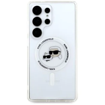 Калъф за Samsung Galaxy S25 Ultra - Karl Lagerfeld - IML MagSafe (KLHMS25LHLSKCH) - Metal Karl&Choupette Head