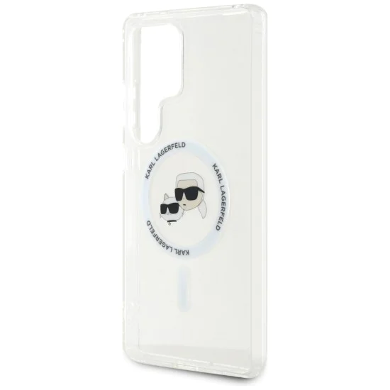 Калъф за Samsung Galaxy S25 Ultra - Karl Lagerfeld - IML MagSafe (KLHMS25LHLSKCH) - Metal Karl&Choupette Head