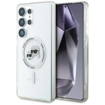 Калъф за Samsung Galaxy S25 Ultra - Karl Lagerfeld - IML MagSafe (KLHMS25LHLSKCH) - Metal Karl&Choupette Head