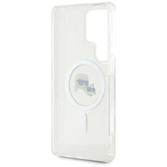 Калъф за Samsung Galaxy S25 Ultra - Karl Lagerfeld - IML MagSafe (KLHMS25LHLSKCH) - Metal Karl&Choupette Head