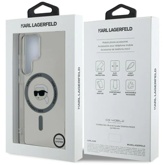 Калъф за Samsung Galaxy S25 Ultra - Karl Lagerfeld - IML MagSafe (KLHMS25LHLSKIK) - Karl`s Head