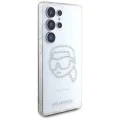 Калъф за Samsung Galaxy S25 Ultra - Karl Lagerfeld - IML Rhinestones (KLHCS25LHKHDCELT) - Transparent Karl Head