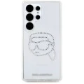 Калъф за Samsung Galaxy S25 Ultra - Karl Lagerfeld - IML Rhinestones (KLHCS25LHKHDCELT) - Transparent Karl Head