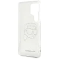 Калъф за Samsung Galaxy S25 Ultra - Karl Lagerfeld - IML Rhinestones (KLHCS25LHKHDCELT) - Transparent Karl Head