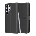 Калъф за Samsung Galaxy S25 Ultra - Кожено Протектор - Черен