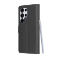 Калъф за Samsung Galaxy S25 Ultra - Кожено Протектор - Черен