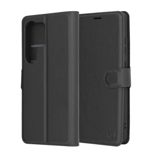 Калъф за Samsung Galaxy S25 Ultra - Кожено Протектор - Черен