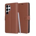 Калъф за Samsung Galaxy S25 Ultra - Кожено Протектор - Кафяв