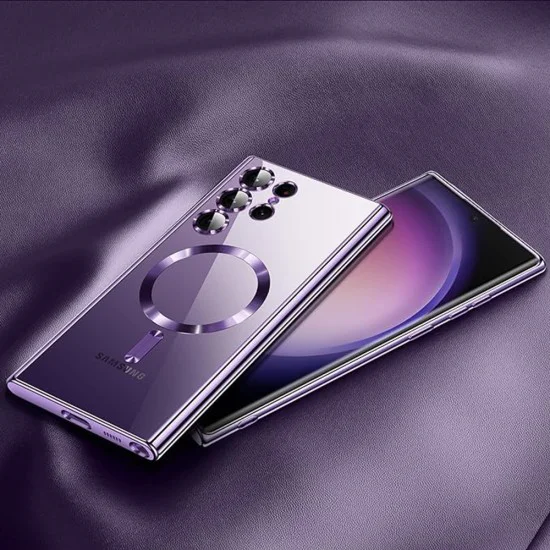 Калъф за Samsung Galaxy S25 Ultra - Luxury Crystal MagSafe - Светло лилав