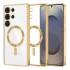 Калъф за Samsung Galaxy S25 Ultra - Luxury Crystal MagSafe - Златен