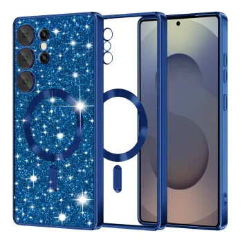 Калъф за Samsung Galaxy S25 Ultra - Luxury Glitter MagSafe - Deep Blue