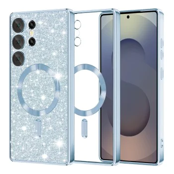 Калъф за Samsung Galaxy S25 Ultra - Luxury Glitter MagSafe - Light Blue