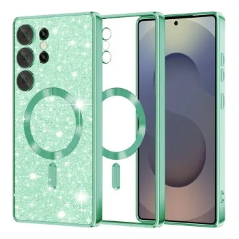 Калъф за Samsung Galaxy S25 Ultra - Luxury Glitter MagSafe - Light Green