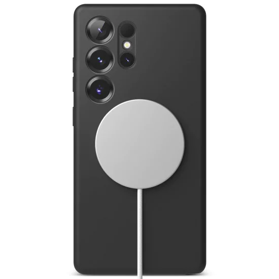 Калъф за Samsung Galaxy S25 Ultra - Ringke Silicone Magnetic MagSafe - Черен