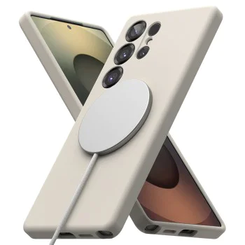 Калъф за Samsung Galaxy S25 Ultra - Ringke Silicone Magnetic MagSafe - Stone