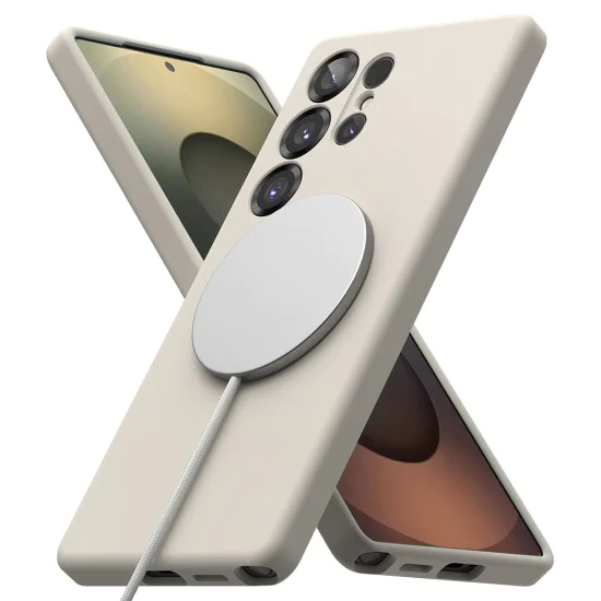 Калъф за Samsung Galaxy S25 Ultra - Ringke Silicone Magnetic MagSafe - Stone