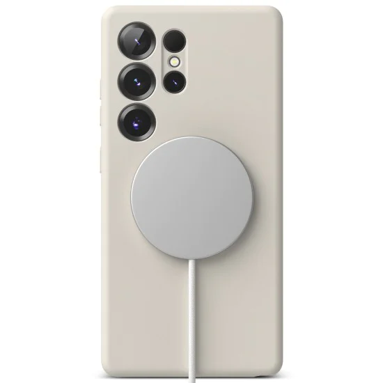 Калъф за Samsung Galaxy S25 Ultra - Ringke Silicone Magnetic MagSafe - Stone