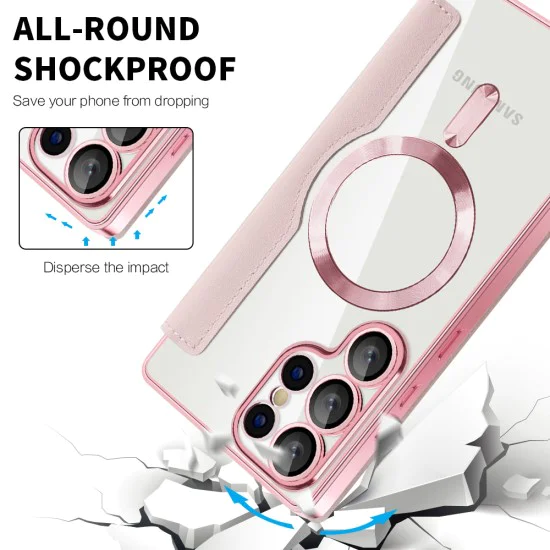 Калъф за Samsung Galaxy S25 Ultra - SmartMag Book Case - Розов