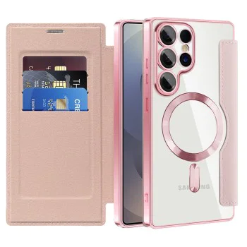Калъф за Samsung Galaxy S25 Ultra - SmartMag Book Case - Розов