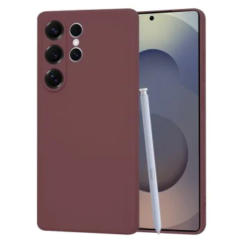 Калъф за Samsung Galaxy S25 Ultra - SoftFlex - Plum Red
