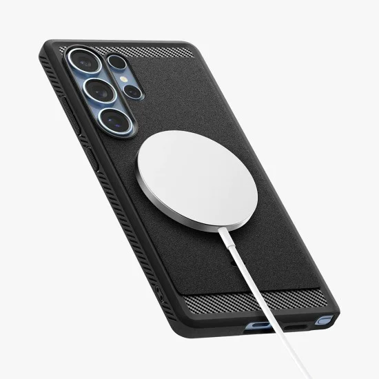 Калъф за Samsung Galaxy S25 Ultra - Spigen - Rugged Armor MagSafe - Matte Black