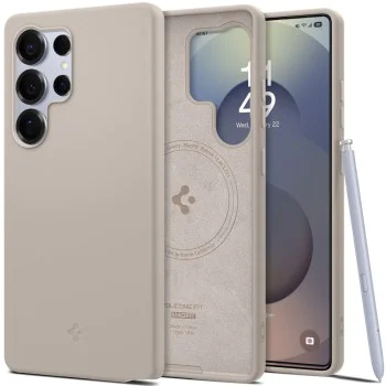 Калъф за Samsung Galaxy S25 Ultra - Spigen - Silicone Fit MagSafe - Natural Titanium