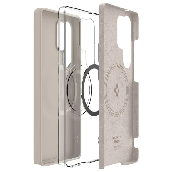 Калъф за Samsung Galaxy S25 Ultra - Spigen - Silicone Fit MagSafe - Natural Titanium