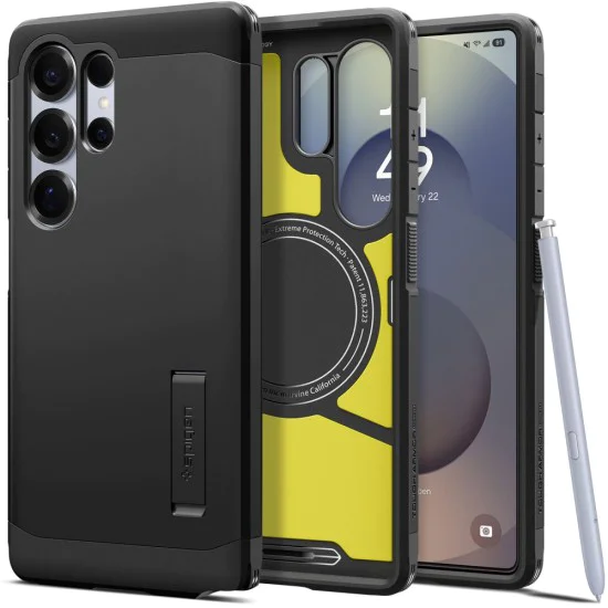 Калъф за Samsung Galaxy S25 Ultra - Spigen - Tough Armor MagSafe - Черен