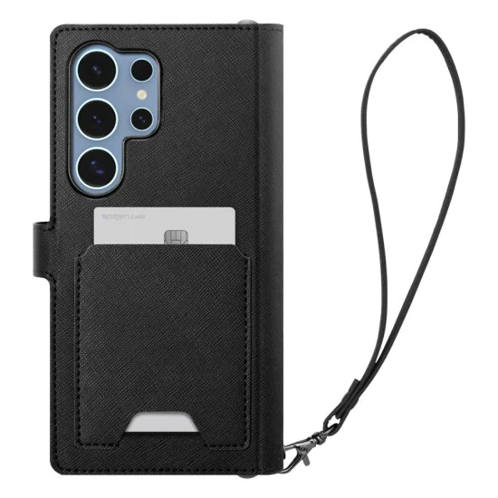 Калъф за Samsung Galaxy S25 Ultra - Spigen - Wallet S - Черен
