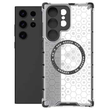 Калъф за Samsung Galaxy S25 Ultra - Techsuit - HoneyComb Shield MagSafe - Бял