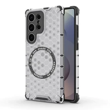 Калъф за Samsung Galaxy S25 Ultra - Techsuit - HoneyComb Shield MagSafe - Бял