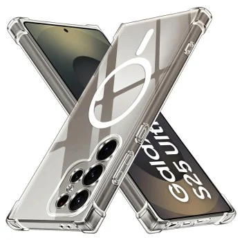 Калъф за Samsung Galaxy S25 Ultra - Techsuit - Удароустойчив Clear Silicone MagSafe - Прозрачен