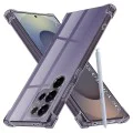 Калъф за Samsung Galaxy S25 Ultra - Techsuit - Удароустойчив Clear Silicone - Опушено Черен