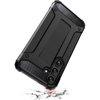 Калъф за Samsung Galaxy S25 Ultra - Технически костюм - Хибридна броня - Черен