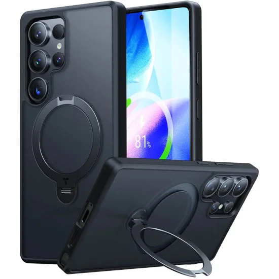 Калъф за Samsung Galaxy S25 Ultra - Torras Ostand Spin Series - черен