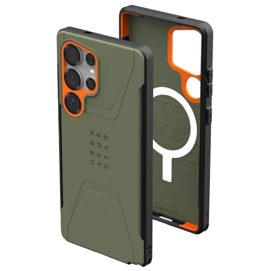 Калъф за Samsung Galaxy S25 Ultra - UAG Civilian Pro MagSafe - Olive Drab / Orange