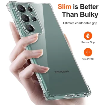 Калъф за Samsung Galaxy S25 Ultra - Удароустойчив Clear Clear Silicone - Clear