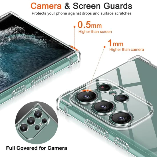 Калъф за Samsung Galaxy S25 Ultra - Удароустойчив Clear Clear Silicone - Clear