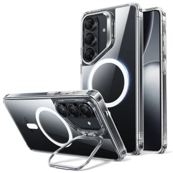 Калъф за Samsung Galaxy S26 - ESR Classic Hybrid HaloLock Kickstand - Прозрачен