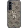 Калъф за Samsung Galaxy S26 FE - Leather 4G Metal Logo (GUHCS26FE4GMGBR) - Guess - Кафяв